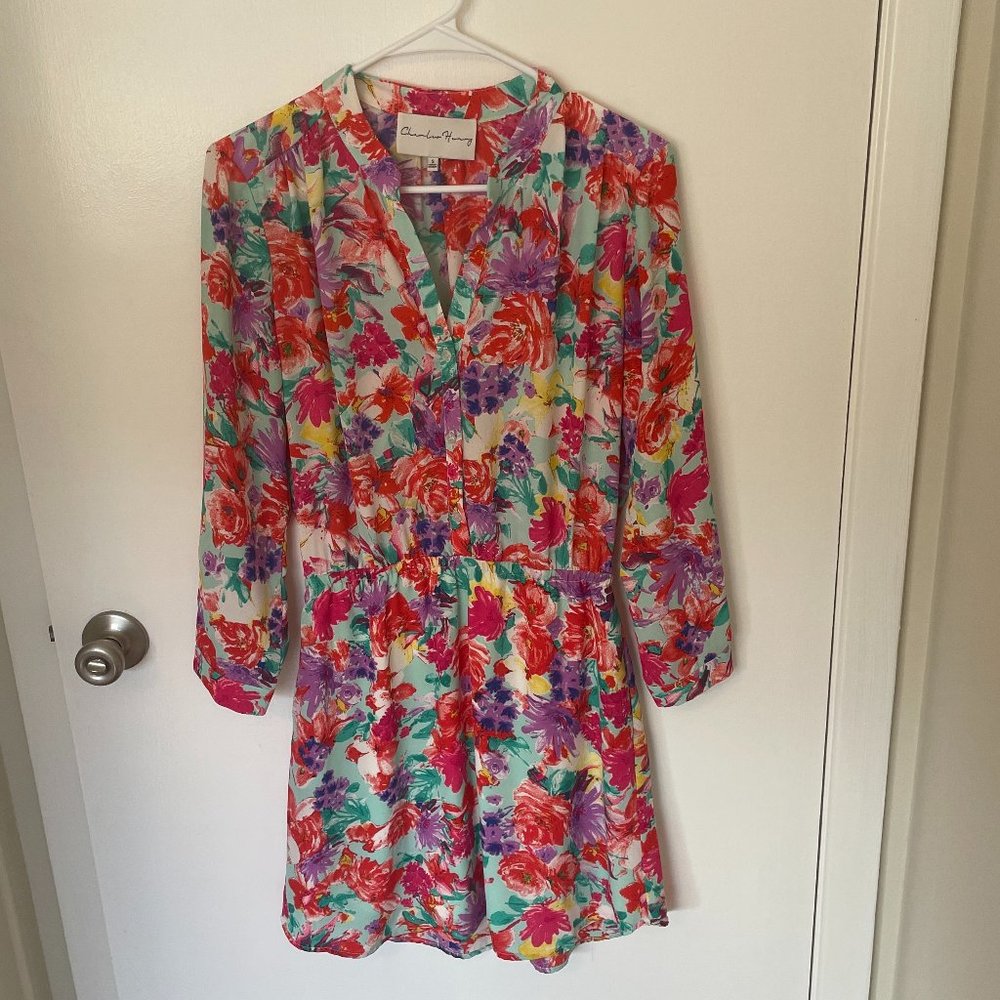Charles Henry Long Sleeve Floral Dress Size Small